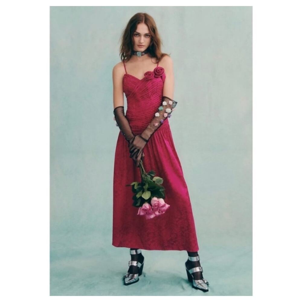 Free People Make An Entrance Maxi Dress Pink NWT - Picture 4 of 8